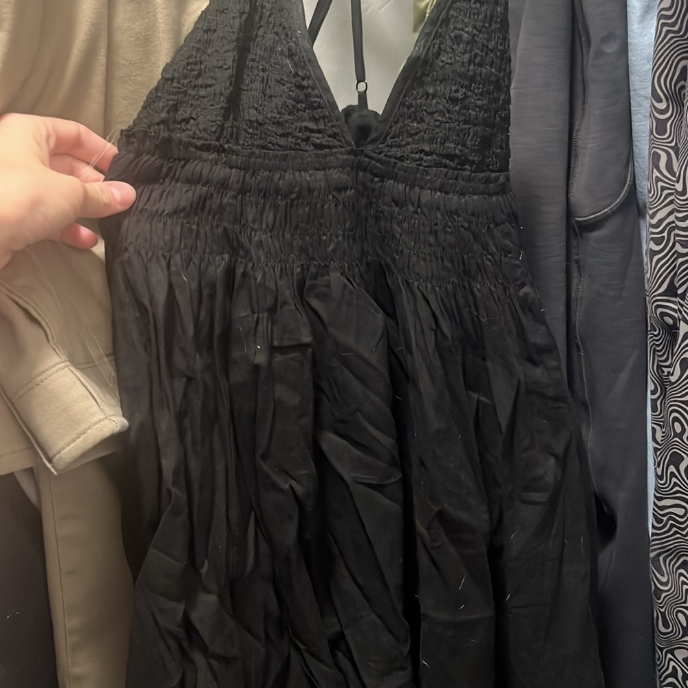 Elegant Black Halter Dress